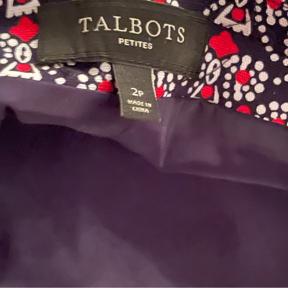 Talbots Red white & Blue printed mini skirt Womens Size 2P - Picture 10 of 11